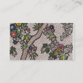 Textilentwurf der Pflanzenformen und des Visitenkarte (Rückseite)