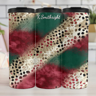 Textiles Patchwork-Tierdruck-Muster Thermosbecher