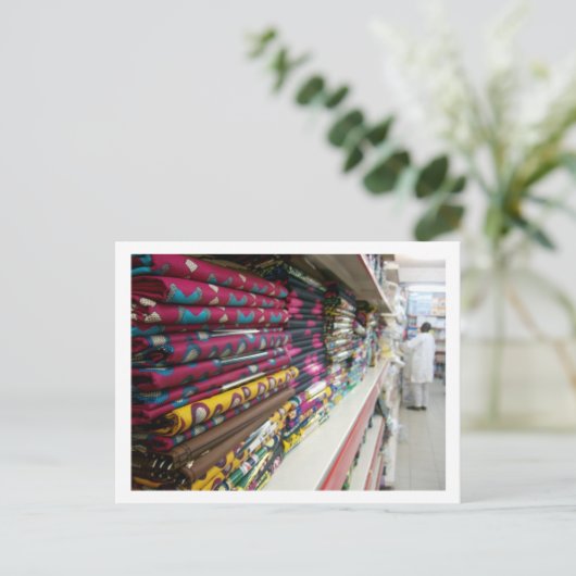 Textilgeschäft, Abuja Postkarte (Stehend Vorderseite)