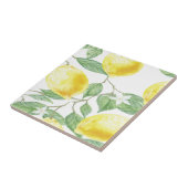 Textilgewebe-Blatt-Grün-Gelb-Zitronen-Frucht Fliese (Seite)