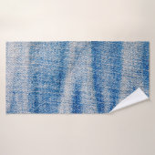 Textilien aus blauem Jeans, textiler Hintergrund Badehandtuch (Badehandtuch)