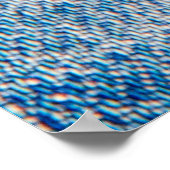 Textilien aus blauem Jeans, textiler Hintergrund Poster (Ecke)