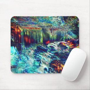 Textilien, die wie Schimmel aus naturbelassenem Fo Mousepad