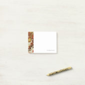 Textilien mit sich wiederholenden Blumenmustern Post-it Klebezettel (Auf Schreibtisch)