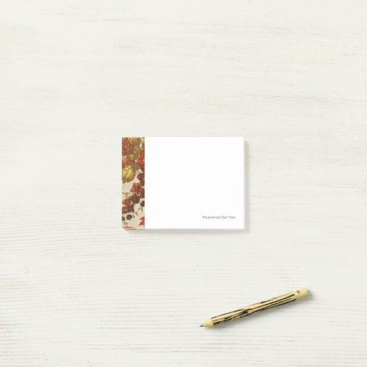 Textilien mit sich wiederholenden Blumenmustern Post-it Klebezettel (Auf Schreibtisch)