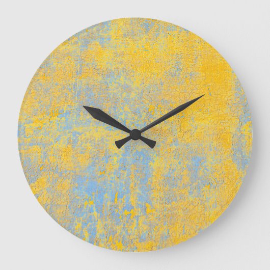 Textiliengelb Große Wanduhr (Vorderseite)