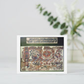 Textilinfragment, das Jonah und den Wal darstellt Postkarte (Stehend Vorderseite)