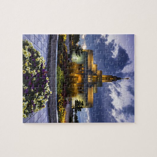 Textilkaufmann mormonischer Lds Tempel - Utah Puzzle (Horizontal)