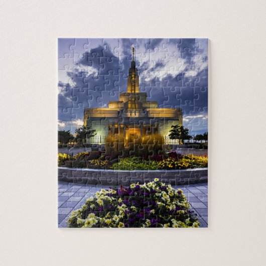 Textilkaufmann mormonischer Lds Tempel - Utah Puzzle (Vertikal)