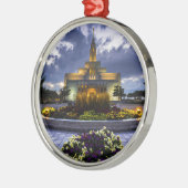 Textilkaufmann mormonischer Lds Tempel - Utah Silbernes Ornament (Links)