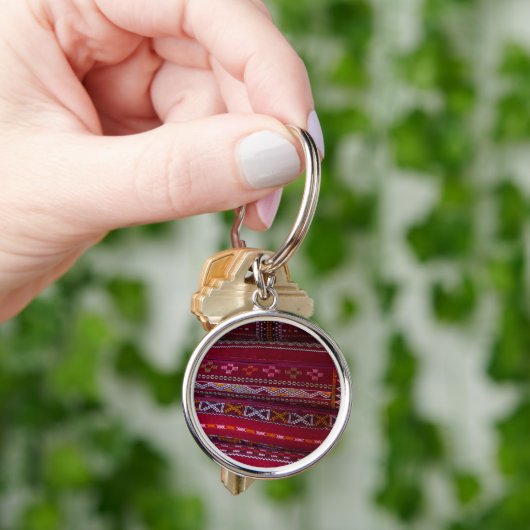 Textilkissenmuster Schlüsselanhänger (Hand)