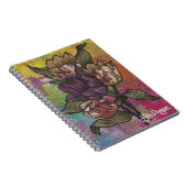 Textilkunst-Blumennotizbuch Notizblock (Rechte Seite)