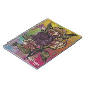 Textilkunst-Blumennotizbuch Notizblock (Linke Seite)