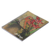 Textilkunst-Vogel-Notizbuch Notizblock (Linke Seite)