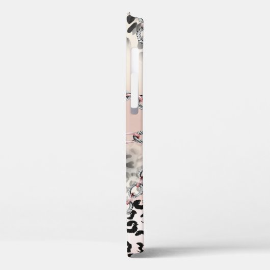 Textilleopard: Blumenkettenmuster. Case-Mate iPhone Hülle (Rückseite / Links)