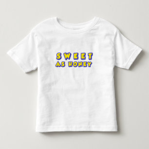 Textillustration mit der Aufschrift Süß wie Honig Kleinkind T-shirt