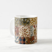 Textilmosaik im Vintage-Stil. Kaffeetasse (Vorderseite Links)