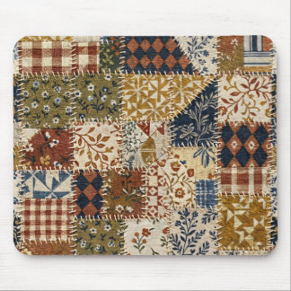 Textilmosaik im Vintage-Stil. Mousepad