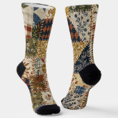 Textilmosaik im Vintage-Stil. Socken (Gewinkelt)