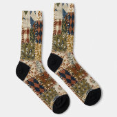 Textilmosaik im Vintage-Stil. Socken (Rechts)