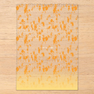 Textilmuster mit leuchtendem Orange und Gold Acryleinladungen