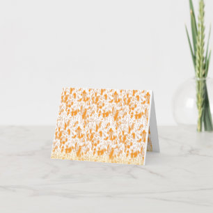 Textilmuster mit leuchtendem Orange und Gold Feiertagskarte