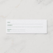 Textilrote Grüne/erblassen - rosa längliche Karte (Rückseite)