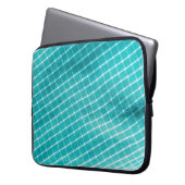 Textilverschluss im Hintergrund. Laptopschutzhülle (Vorderseite Links)