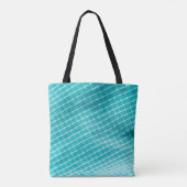 Textilverschluss im Hintergrund. Tasche (Rückseite)