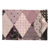 Textilwäsche: Patchwork-Vintage-Muster Kissenbezug (Rückseite)