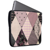 Textilwäsche: Patchwork-Vintage-Muster Laptopschutzhülle (Vorne Rechts)