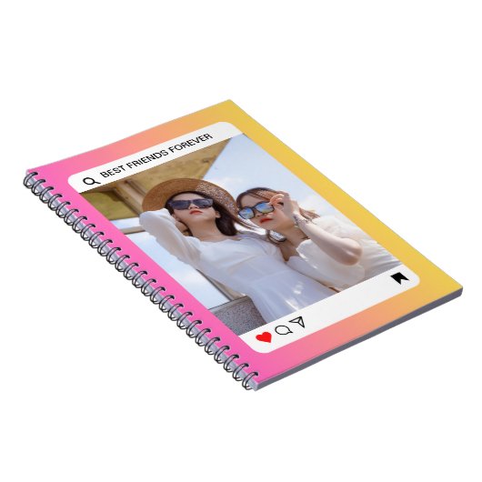 Textinagramm des benutzerdefinierten Fotos modern Notizblock (Rechte Seite)