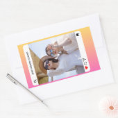 Textinagramm des benutzerdefinierten Fotos modern Rechteckiger Aufkleber (Umschlag)