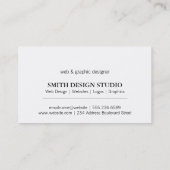 Textinformation Visitenkarte (Rückseite)