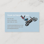 Textintegriertes extremes Motocross-Foto Visitenkarte (Rückseite)