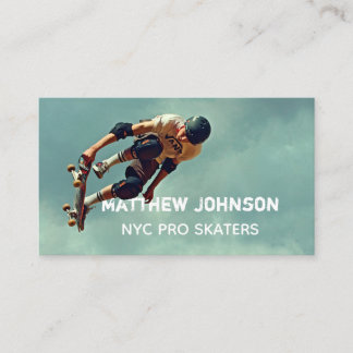 Textintegriertes Skateboard-Foto Visitenkarte