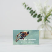 Textintegriertes Skateboard-Foto Visitenkarte (Stehend Vorderseite)