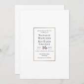 TEXTINVITÄTSVORLAGE 1 KLASSIC ELEGANT EINLADUNG (Vorne/Hinten)