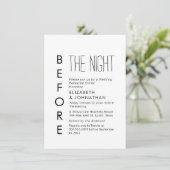 Textkalligraphie Die Nacht vor der Einladung (Stehend Vorderseite)