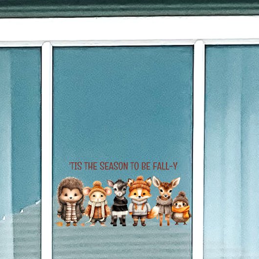 Textklammern des Textfensters "Fall Friends" für N Fensteraufkleber