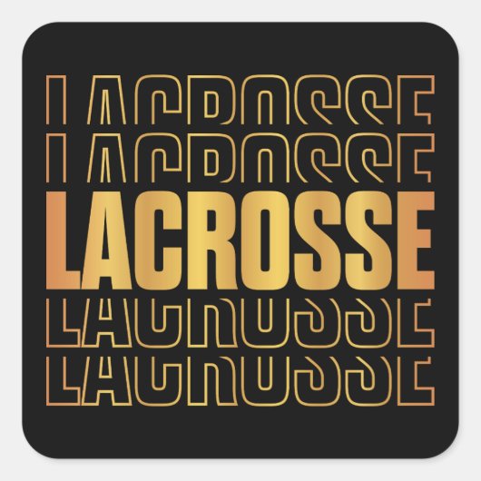 Textkleber für Lacrosse Quadratischer Aufkleber (Vorderseite)