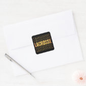 Textkleber für Lacrosse Quadratischer Aufkleber (Umschlag)