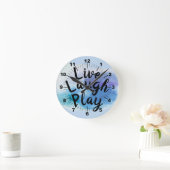TextLive-Lachwiedergabe ändern Inspirier Zitat mot Runde Wanduhr (Zuhause)