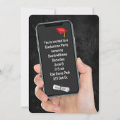 Textmeldung von 2025 der Graduationspartei Einladung (Vorderseite)