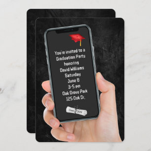 Textmeldung von 2025 der Graduationspartei Einladung