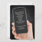 Textmeldung zum Zurücksetzen des Party Einladung (Vorderseite)