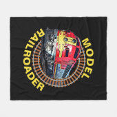Textmodell Bahnfahrer roter gelber Diesel ändern Fleecedecke (Vorderseite (Horizontal))