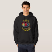 Textmodell Bahnfahrer roter gelber Diesel ändern Hoodie (Vorne ganz)