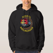 Textmodell Bahnfahrer roter gelber Diesel ändern Hoodie (Vorderseite)