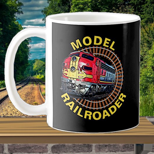 Textmodell Bahnfahrer roter gelber Diesel ändern Kaffeetasse